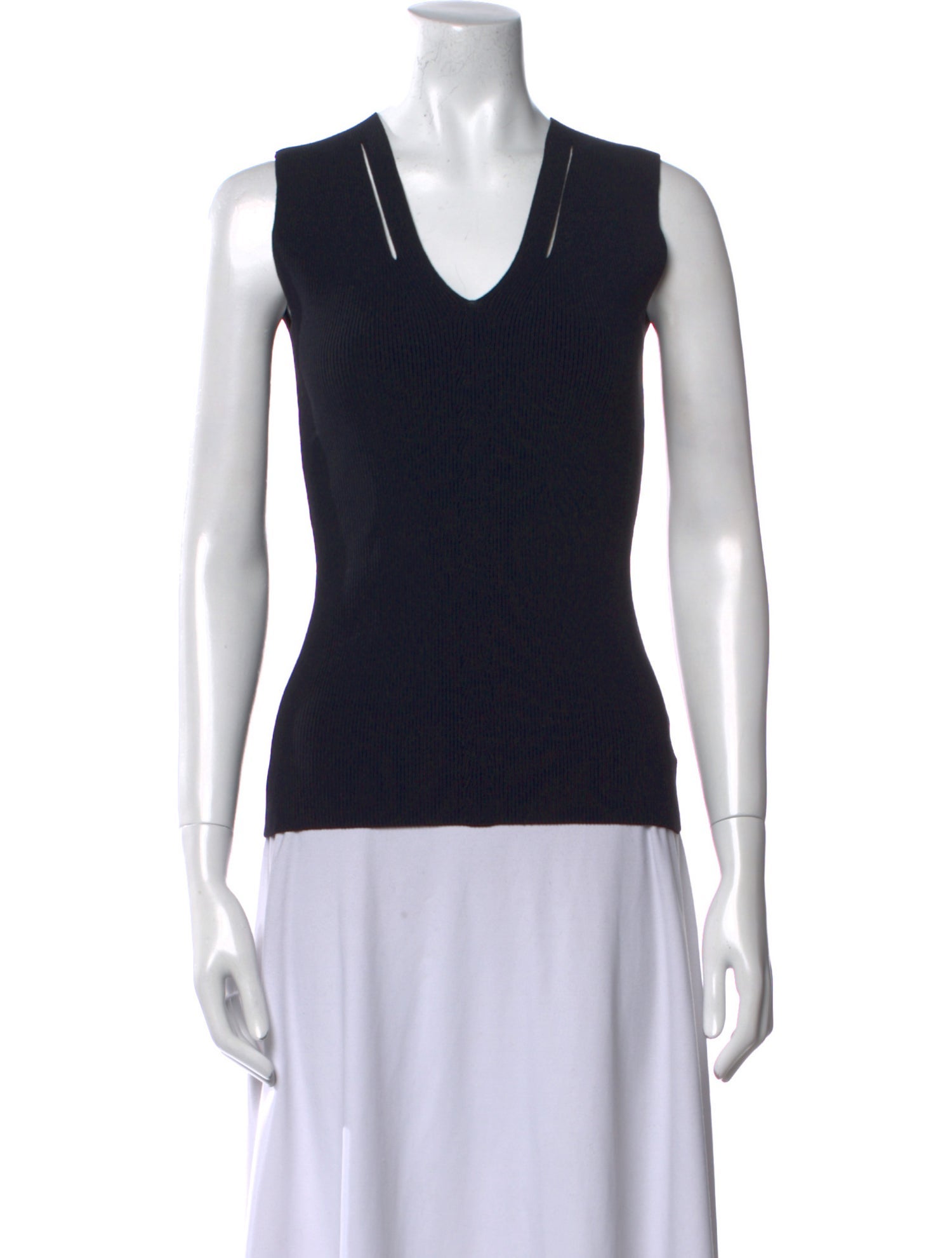 Akris V-Neck Sleeveless Top