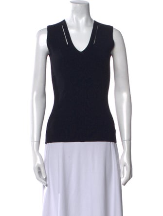 Akris V-Neck Sleeveless Top