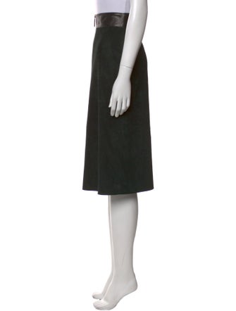 Akris Lambskin Knee-Length Skirt