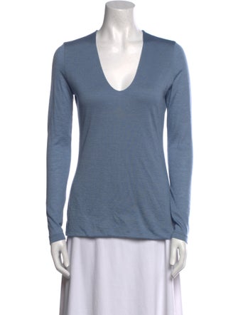 Akris Cashmere V-Neck T-Shirt
