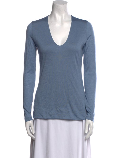 Akris Cashmere V-Neck T-Shirt