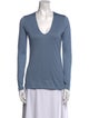 Akris Cashmere V-Neck T-Shirt