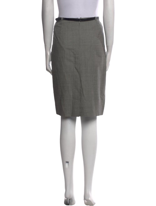 Akris Pleated Accents Knee-Length Skirt