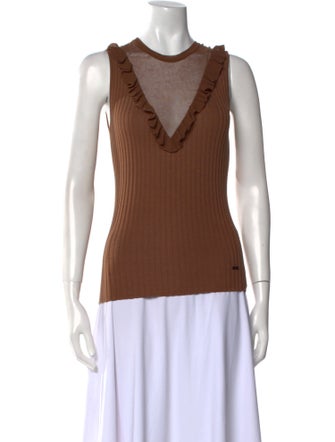 Akris Crew Neck Sleeveless Top