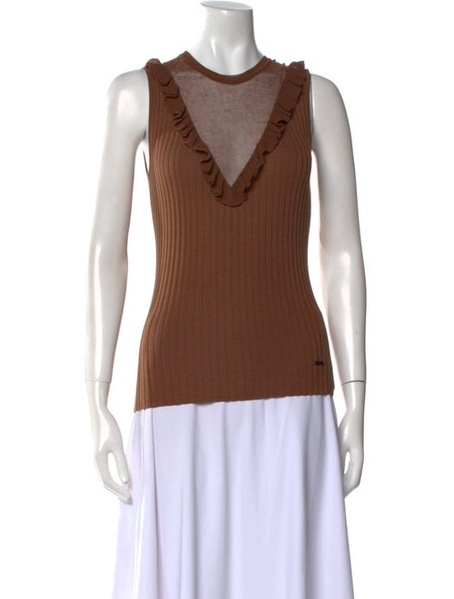 Akris Crew Neck Sleeveless Top