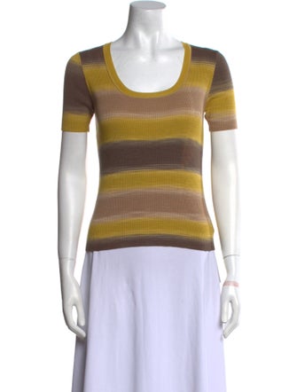 Akris Striped Scoop Neck T-Shirt