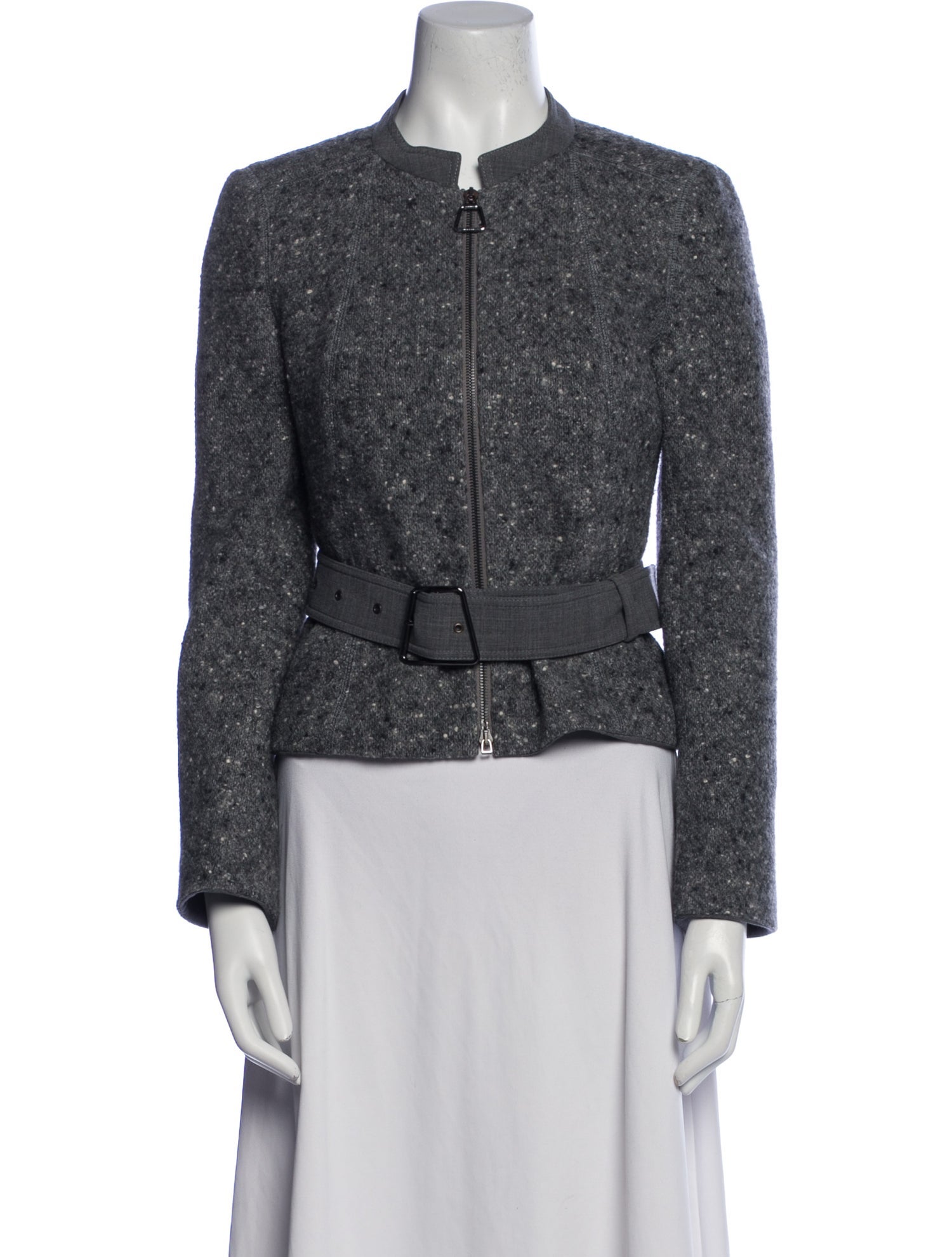 Akris Wool Tweed Pattern Evening Jacket