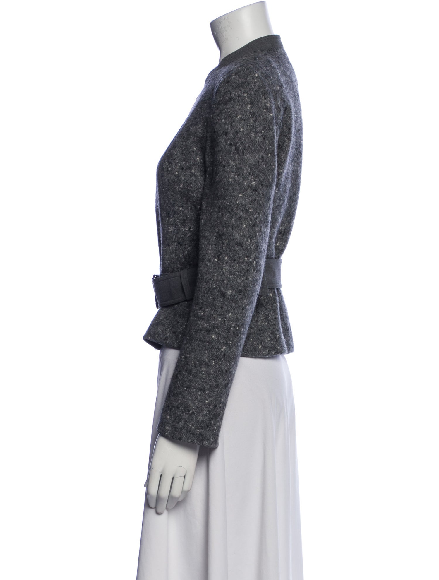 Akris Wool Tweed Pattern Evening Jacket