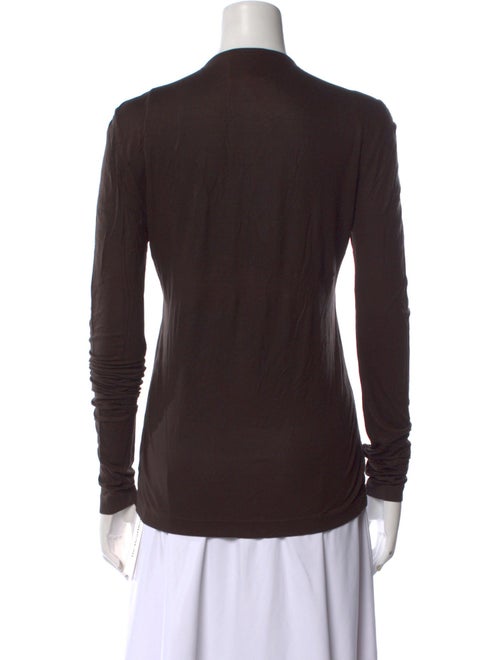 Akris Square Neckline Long Sleeve Top