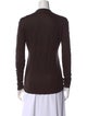 Akris Square Neckline Long Sleeve Top