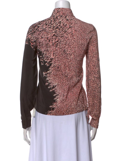 Akris Silk Printed Button-Up Top