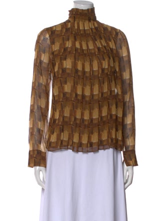 Akris Silk Printed Blouse