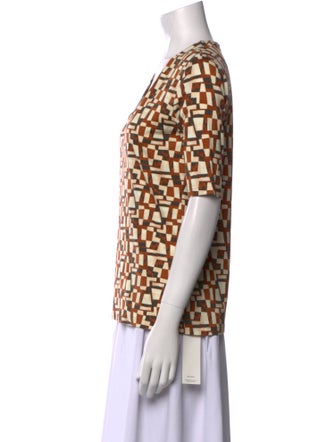 Akris Printed V-Neck T-Shirt