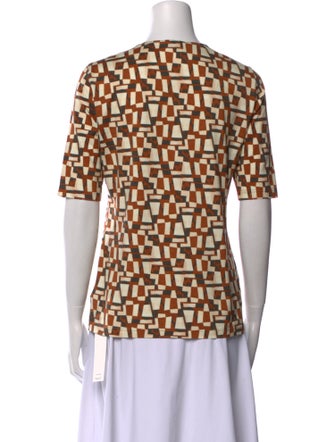 Akris Printed V-Neck T-Shirt