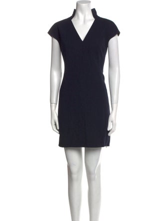 Akris V-Neck Mini Dress