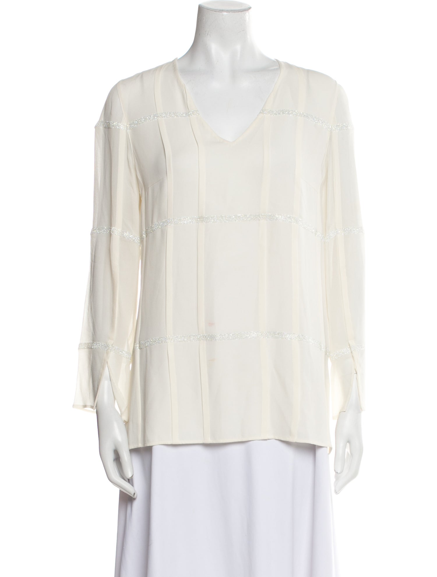 Akris Silk V-Neck Blouse