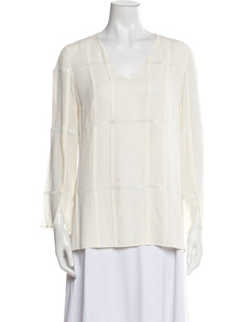 Akris Silk V-Neck Blouse