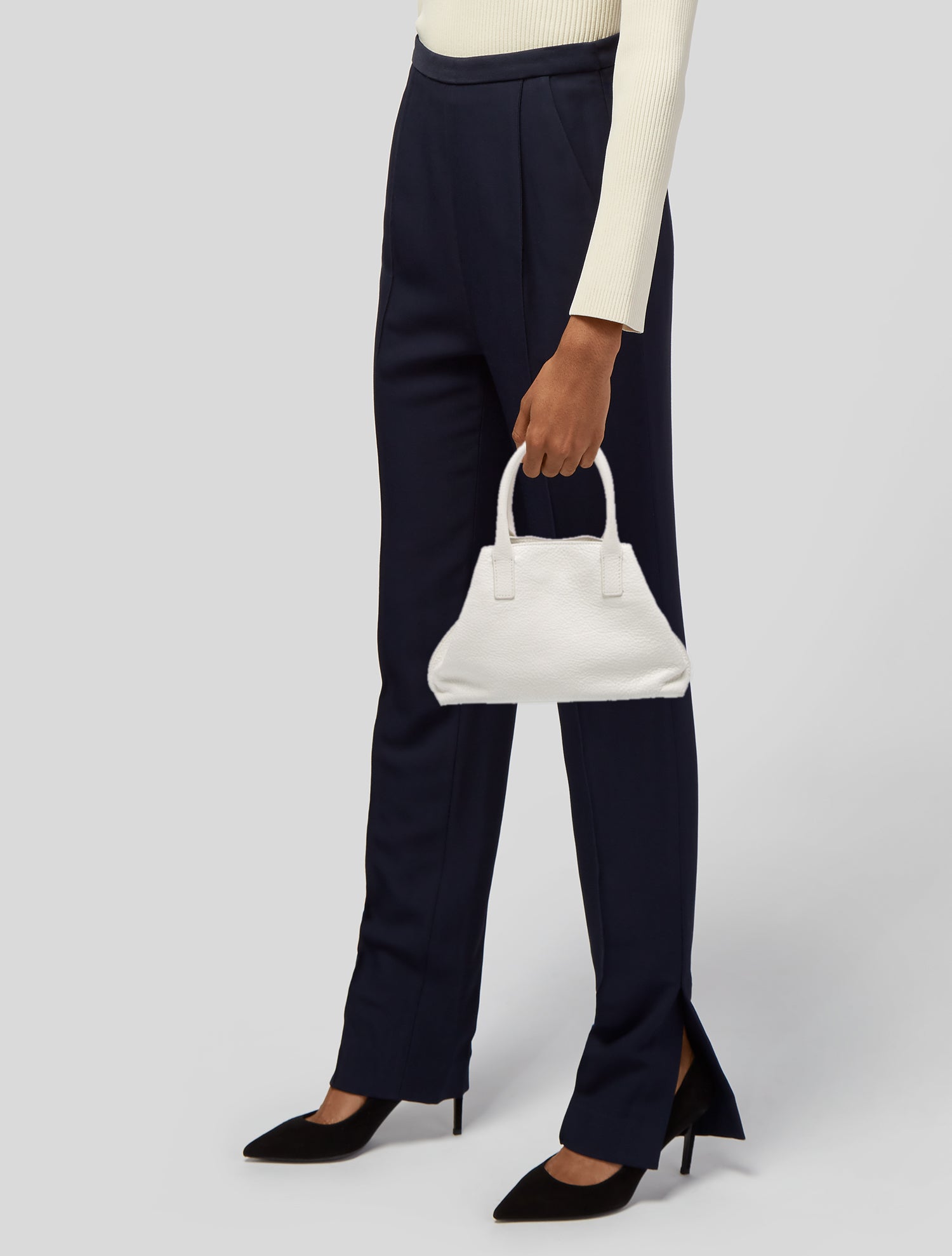 Akris Leather Top Handle Bag