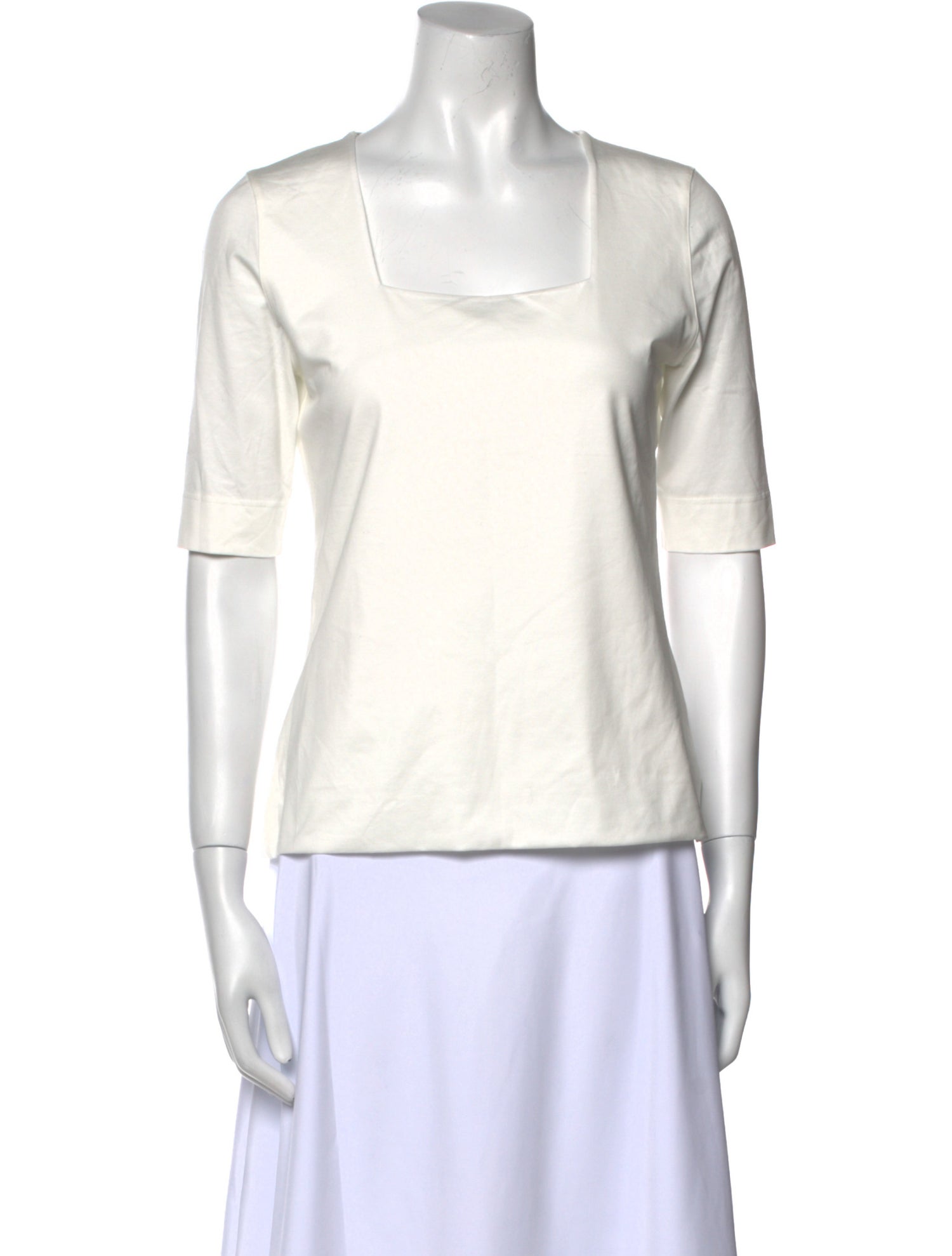 Akris Square Neckline Short Sleeve T-Shirt