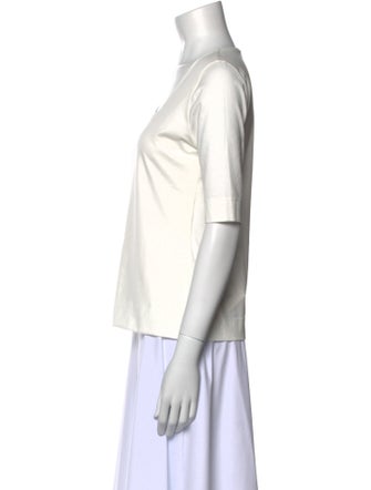 Akris Square Neckline Short Sleeve T-Shirt