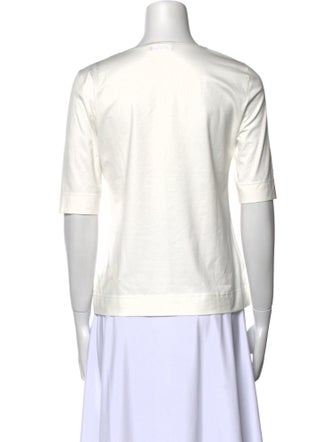 Akris Square Neckline Short Sleeve T-Shirt
