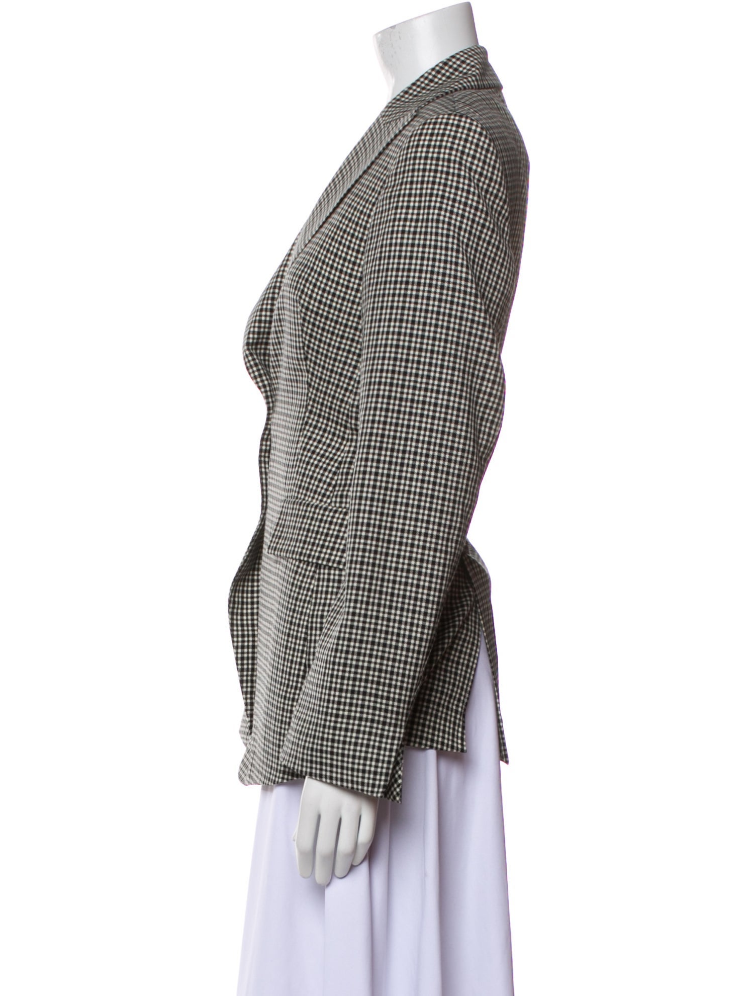 Akris Wool Plaid Print Blazer