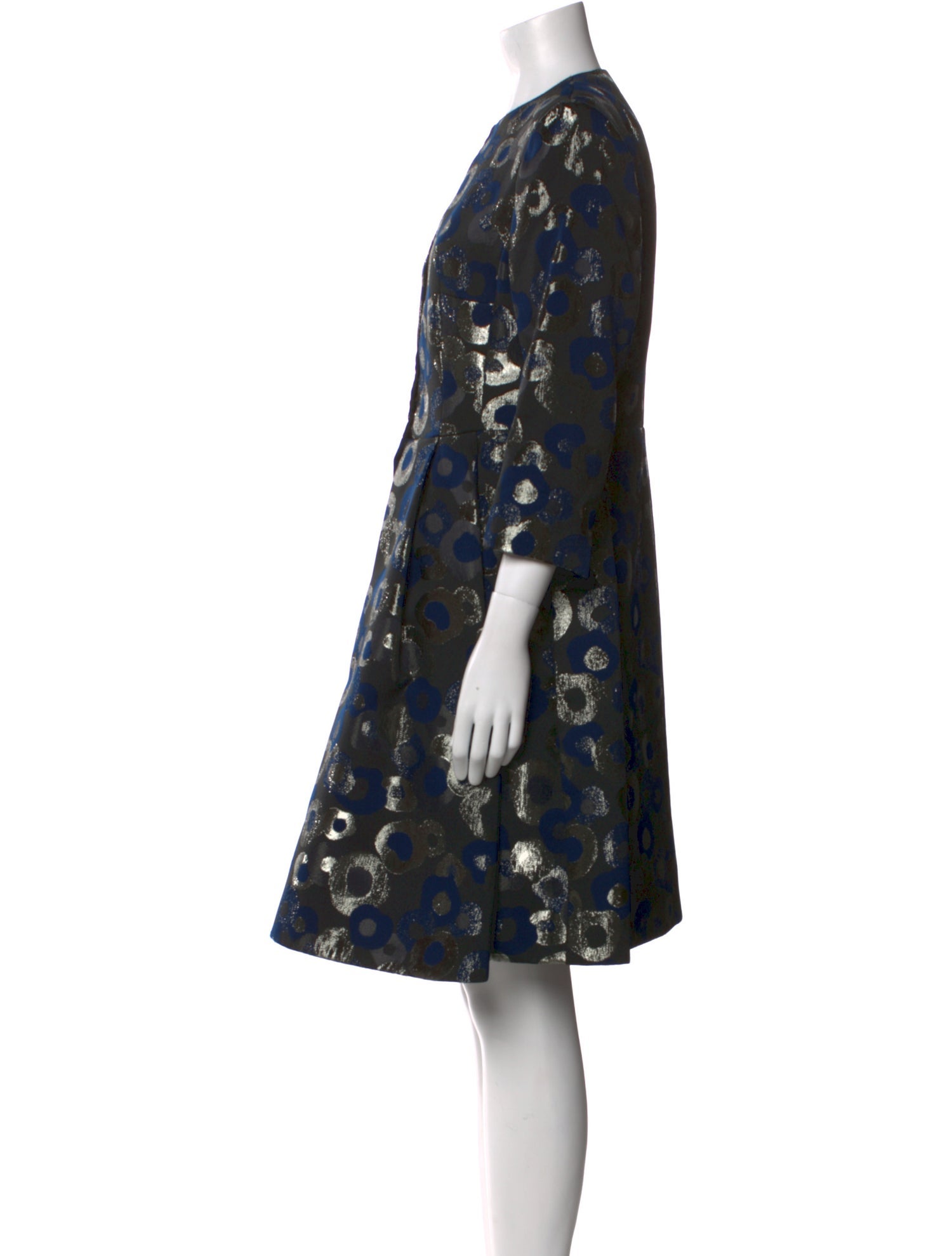 Akris Floral Print Knee-Length Dress