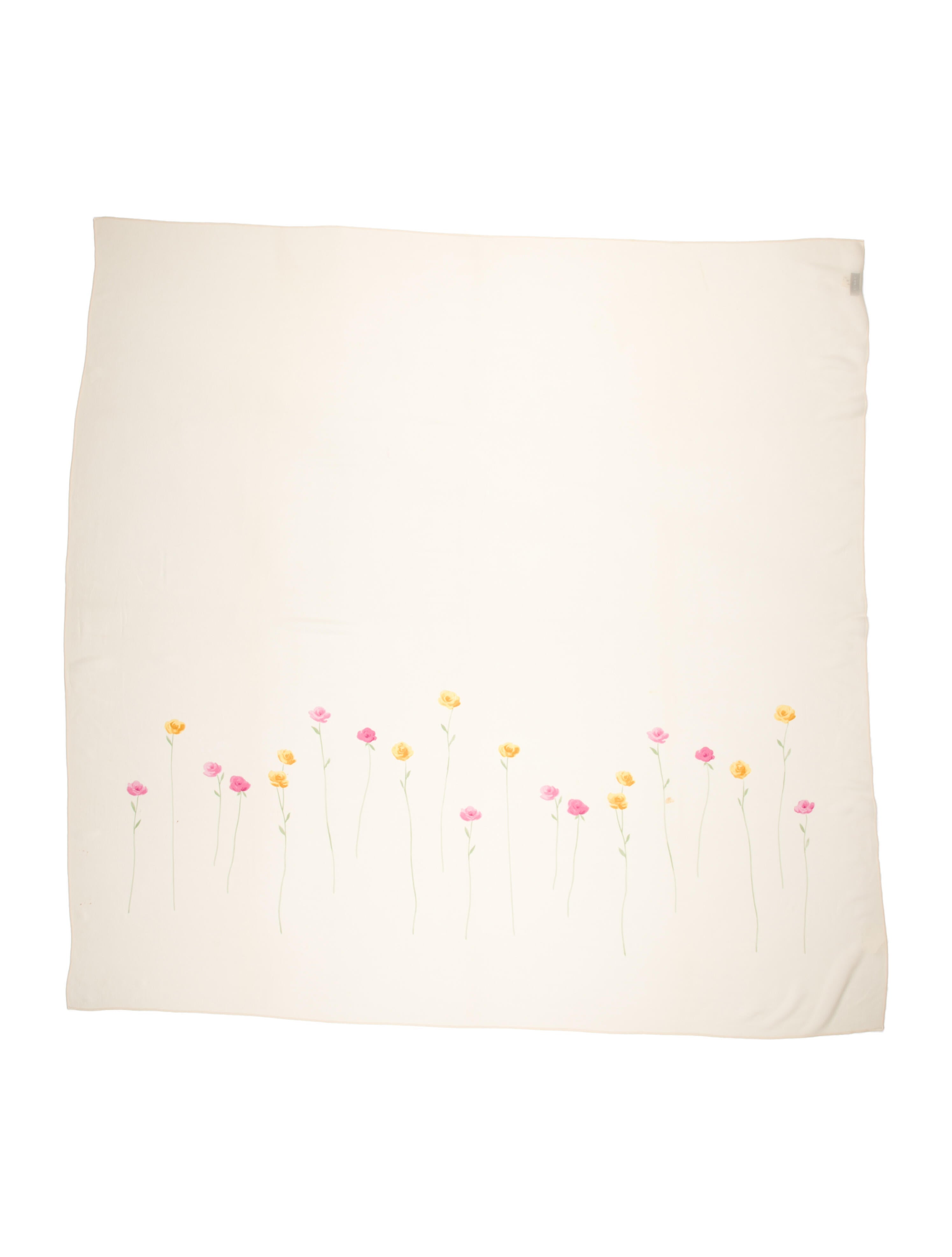 Akris Silk Floral Print Scarf