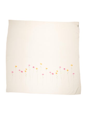 Akris Silk Floral Print Scarf