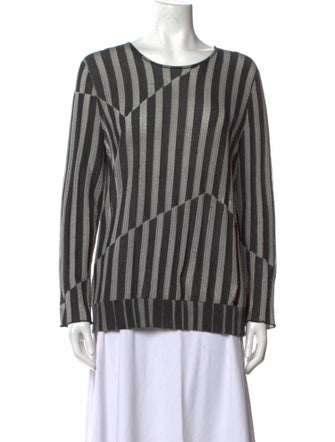 Akris Striped Scoop Neck Sweater