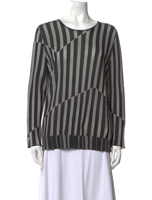 Akris Striped Scoop Neck Sweater