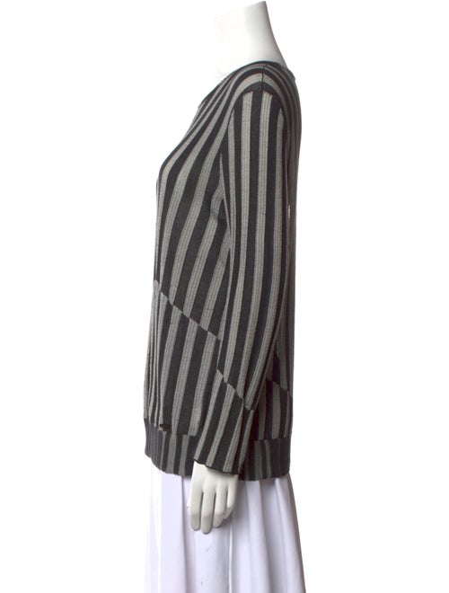 Akris Striped Scoop Neck Sweater