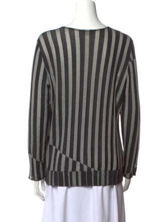 Akris Striped Scoop Neck Sweater