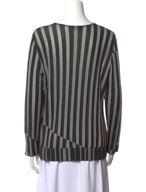 Akris Striped Scoop Neck Sweater