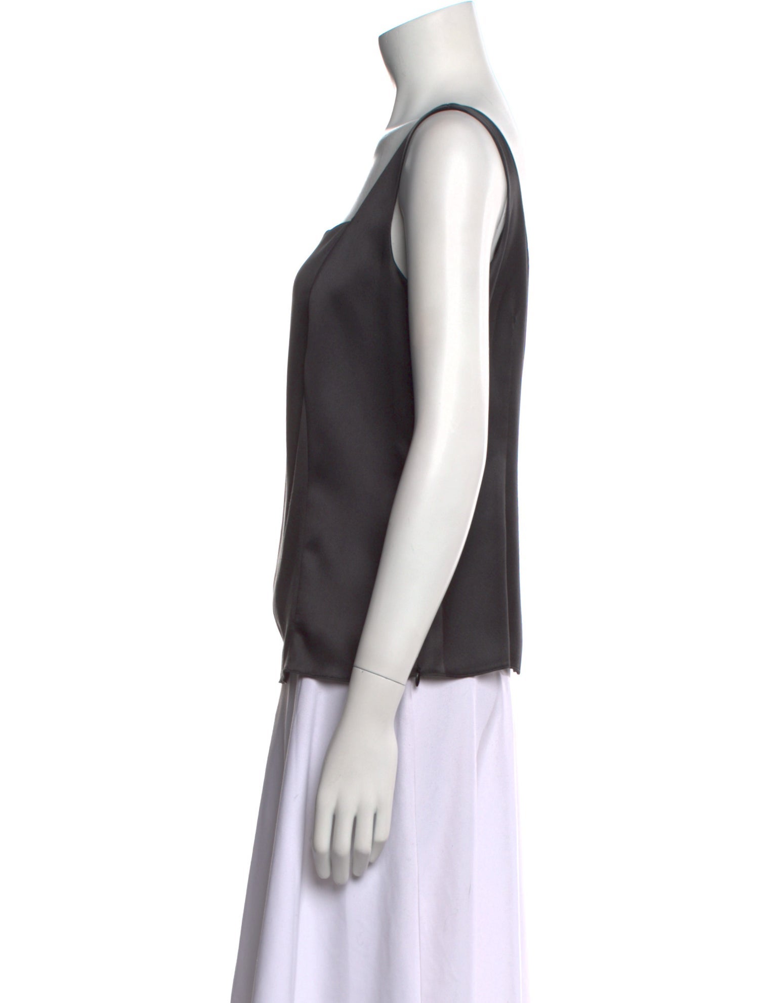 Akris Silk Square Neckline Top