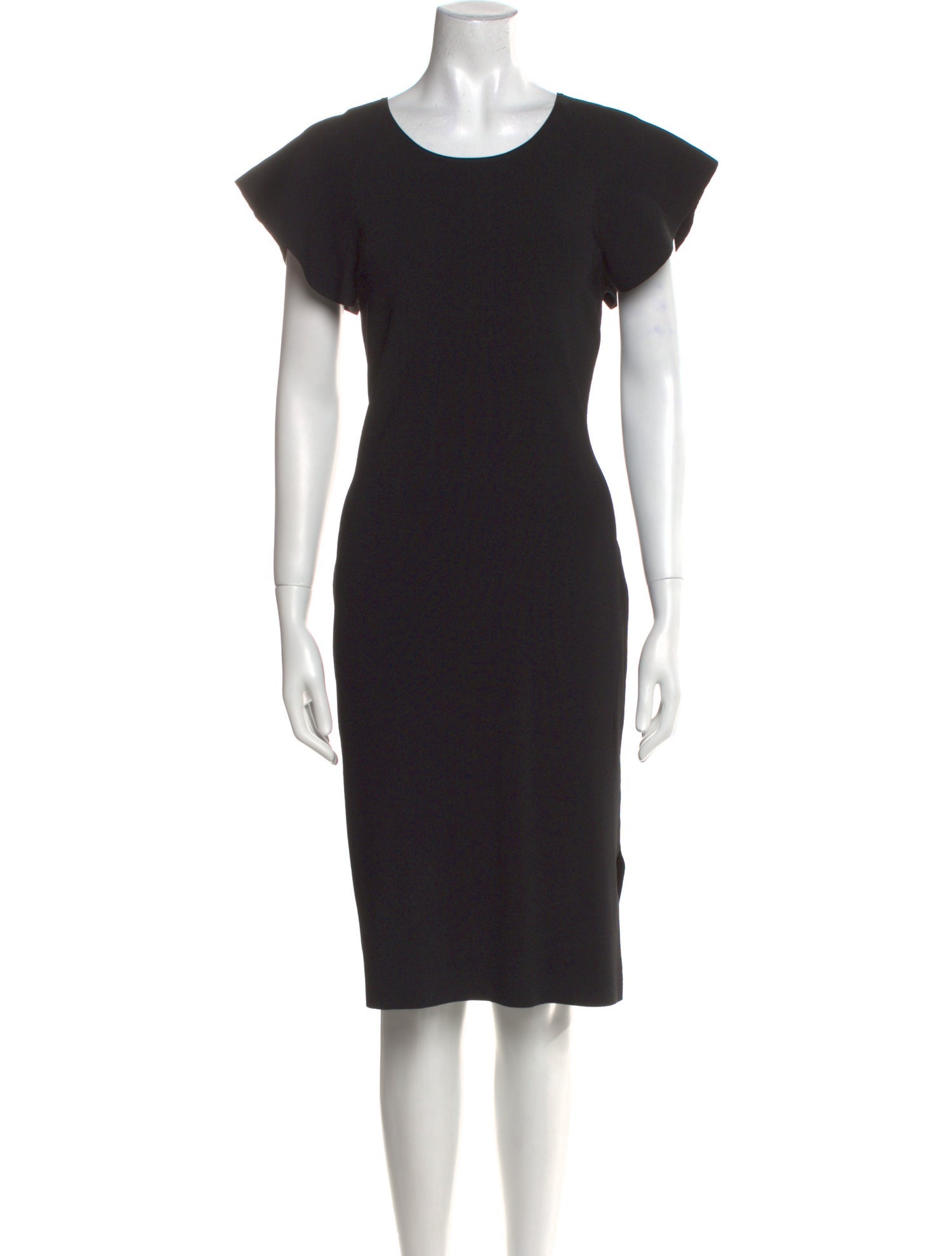 Akris Scoop Neck Midi Length Dress