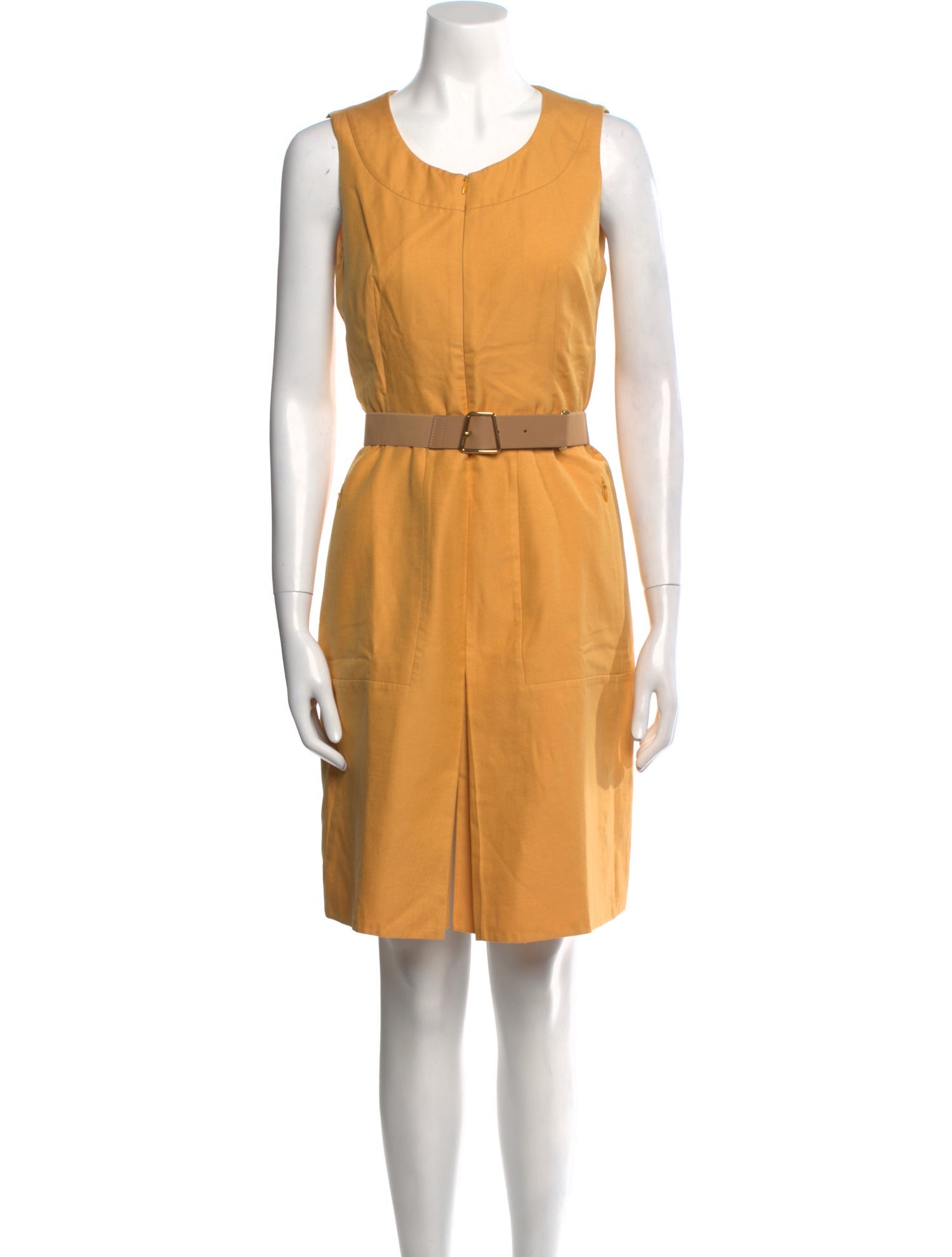 Akris Scoop Neck Knee-Length Dress