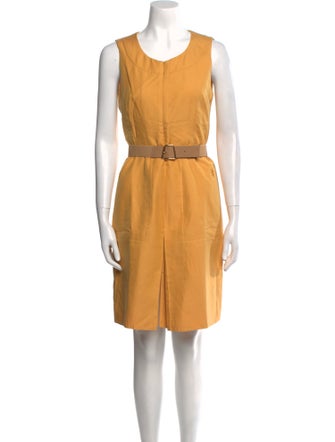 Akris Scoop Neck Knee-Length Dress