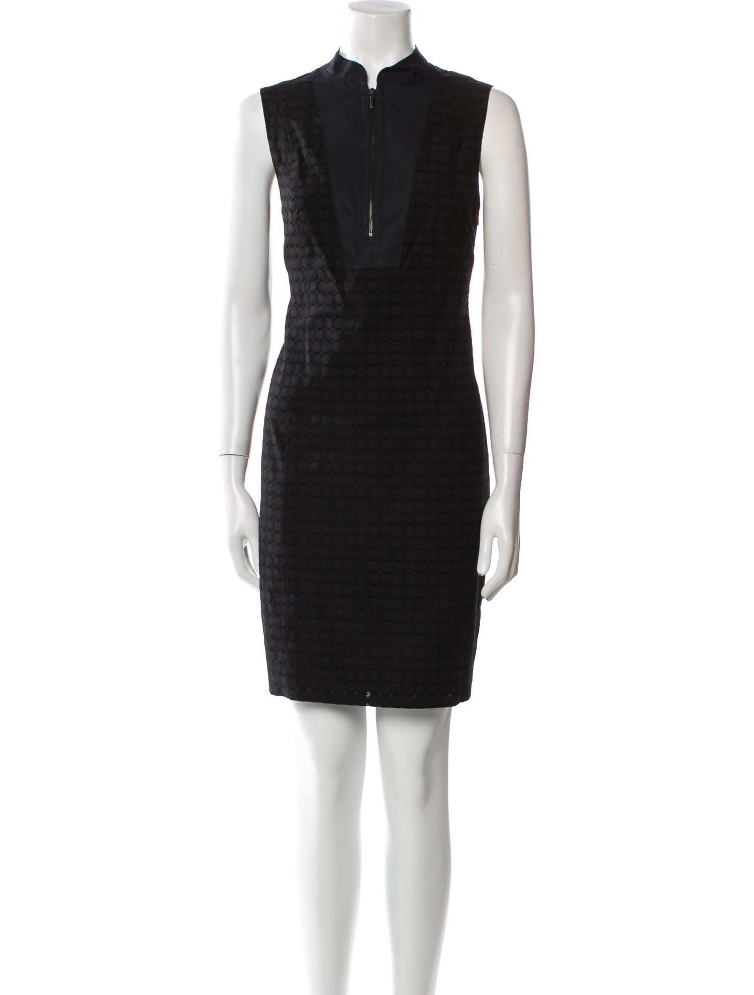 Akris Mock Neck Knee-Length Dress