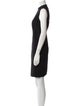 Akris Mock Neck Knee-Length Dress