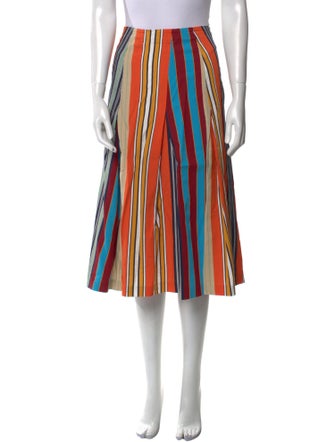 Akris Striped Midi Length Skirt