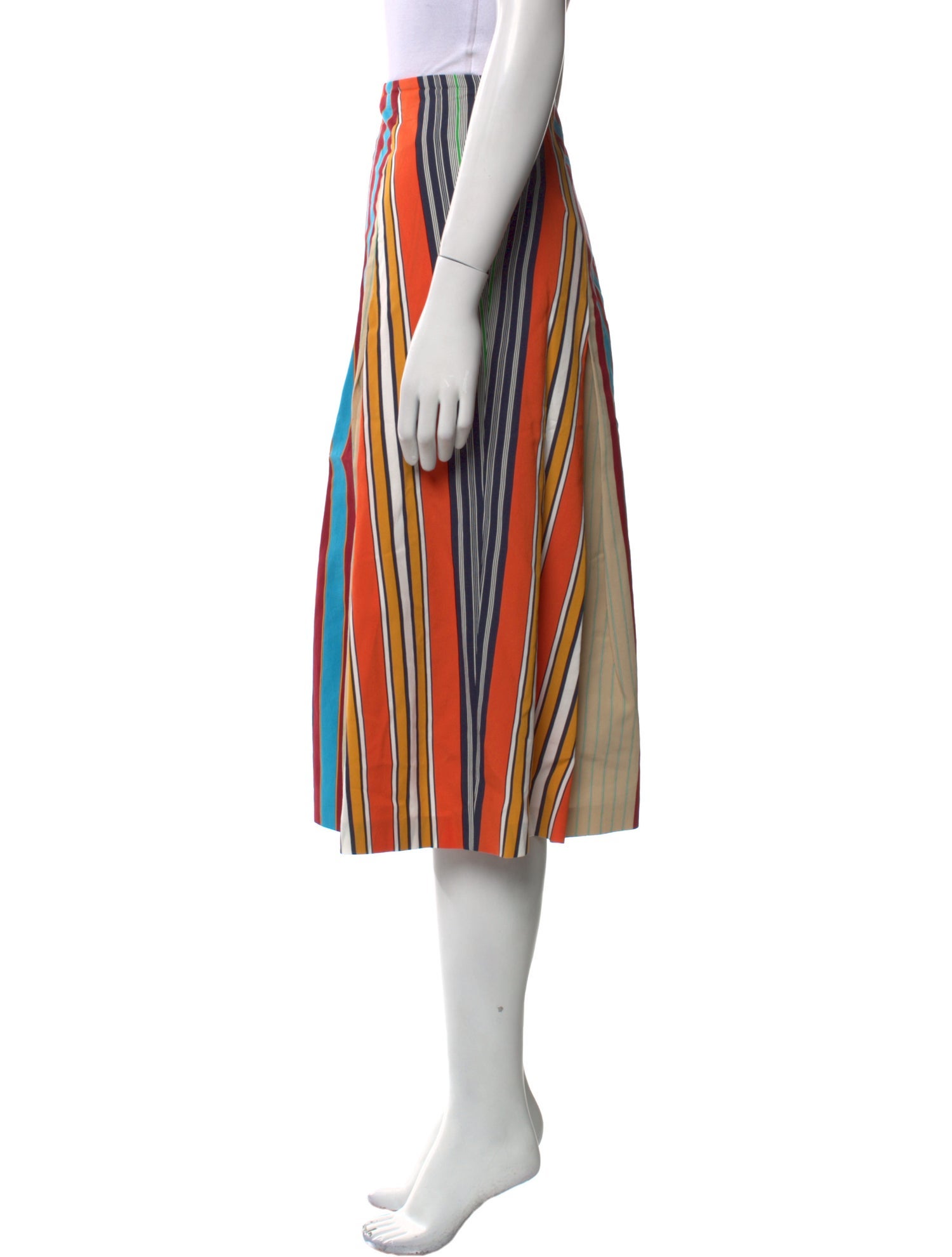 Akris Striped Midi Length Skirt