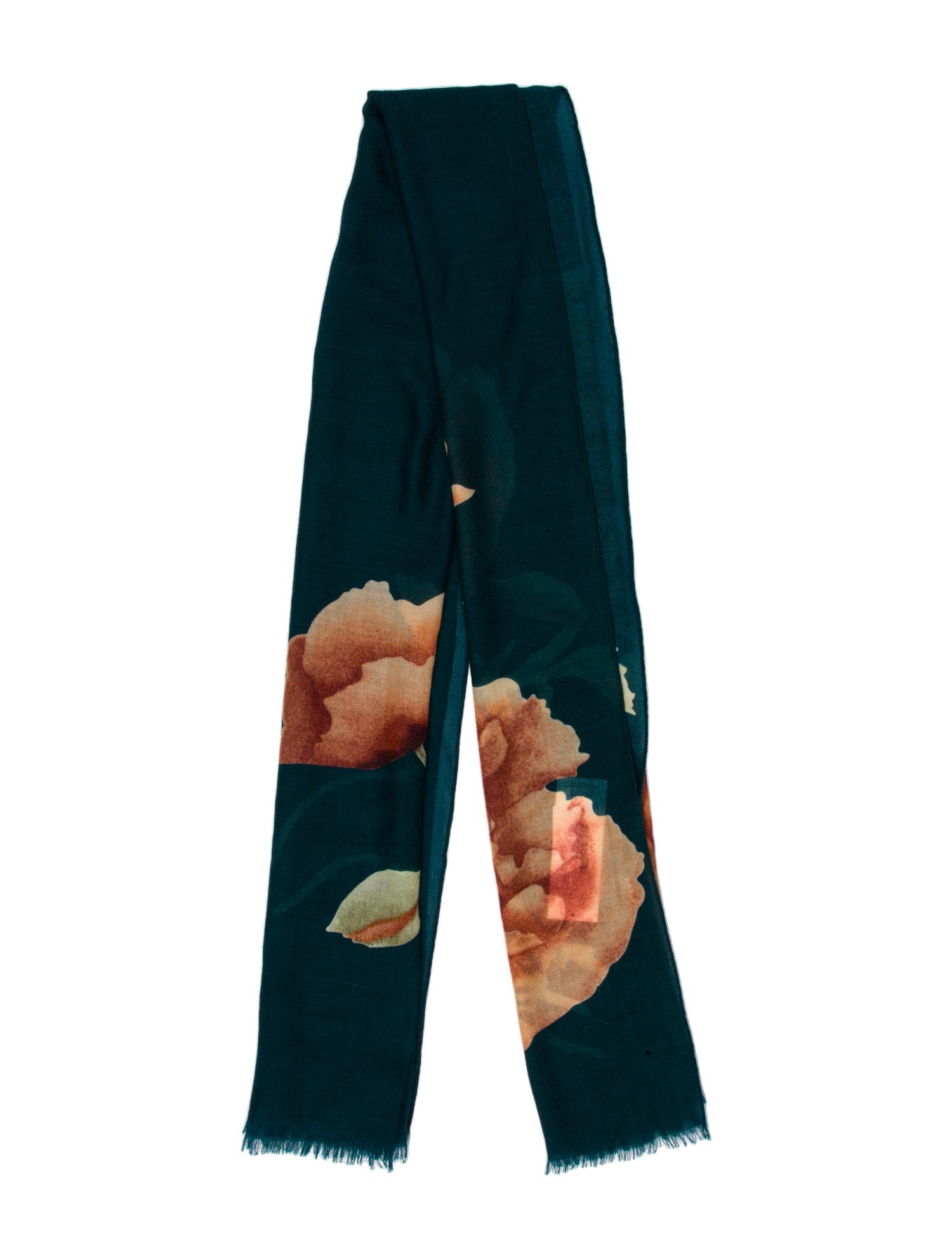 Akris Cashmere Floral Print Scarf