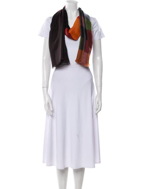 Akris Cashmere Plaid Print Scarf