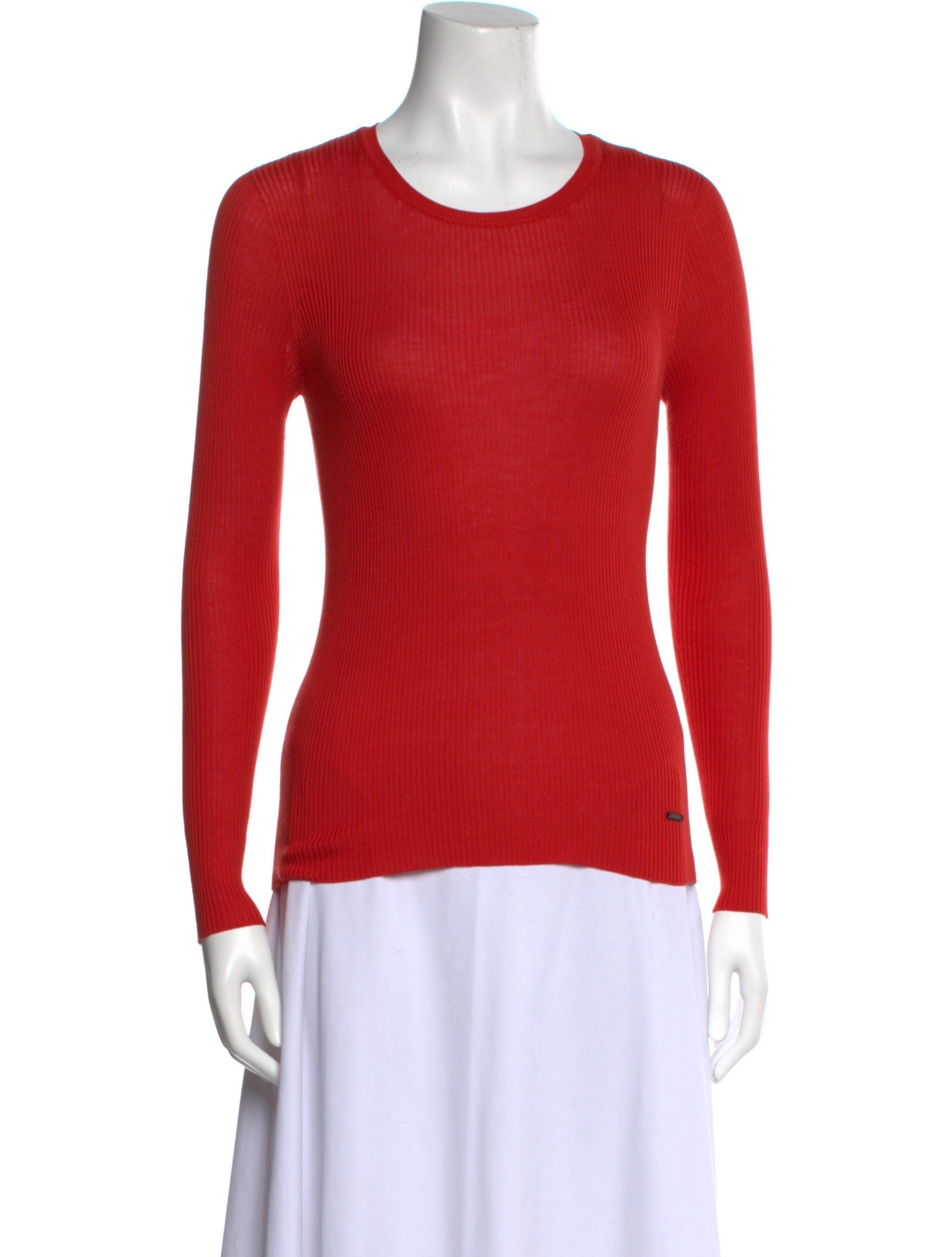 Akris Scoop Neck Long Sleeve Top