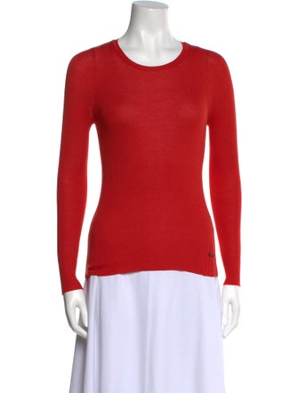 Akris Scoop Neck Long Sleeve Top