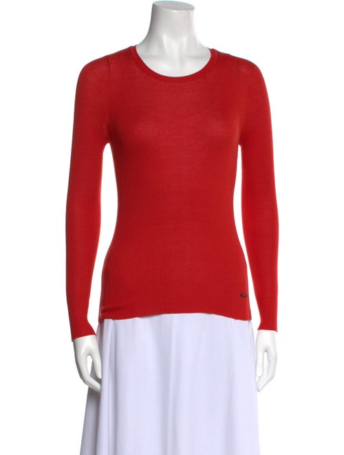 Akris Scoop Neck Long Sleeve Top