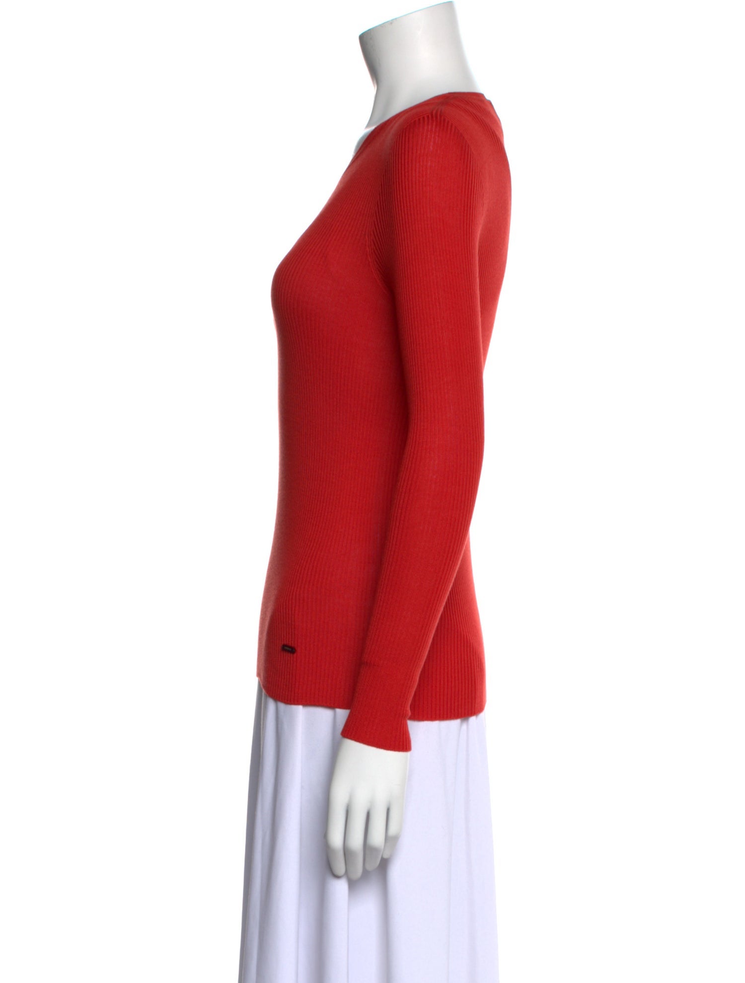 Akris Scoop Neck Long Sleeve Top