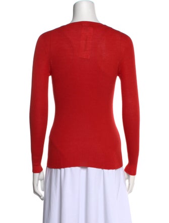 Akris Scoop Neck Long Sleeve Top