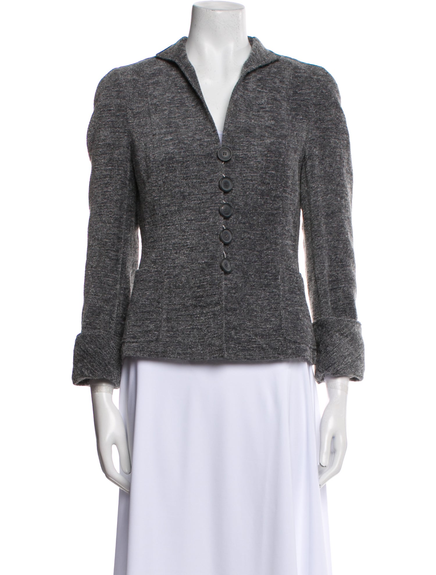 Akris Wool Tweed Pattern Blazer